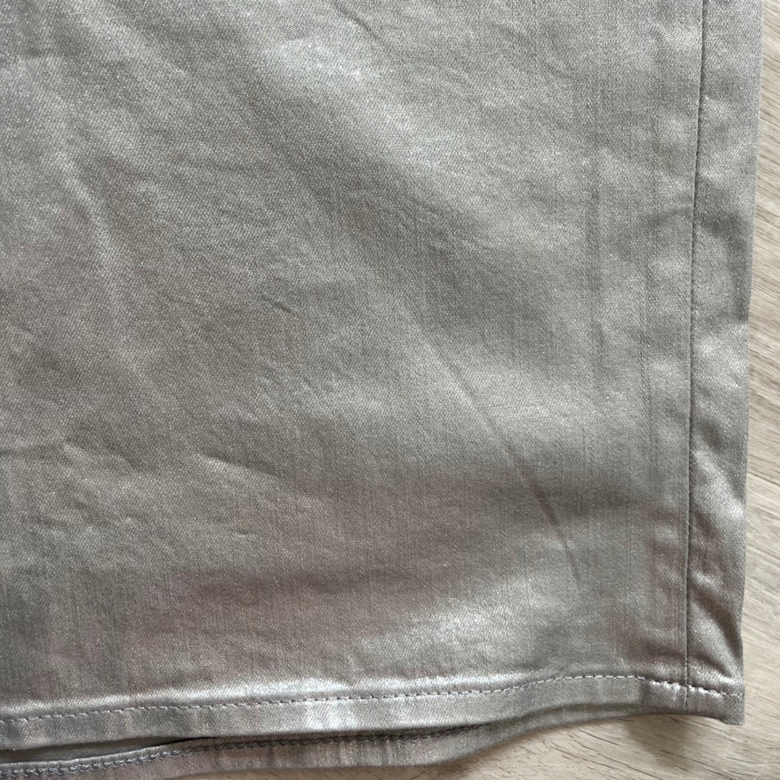 GAP High Rise Jorts Denim Shorts Silver Co NWT Sz 28 Y2K Metallic Retro Coastal