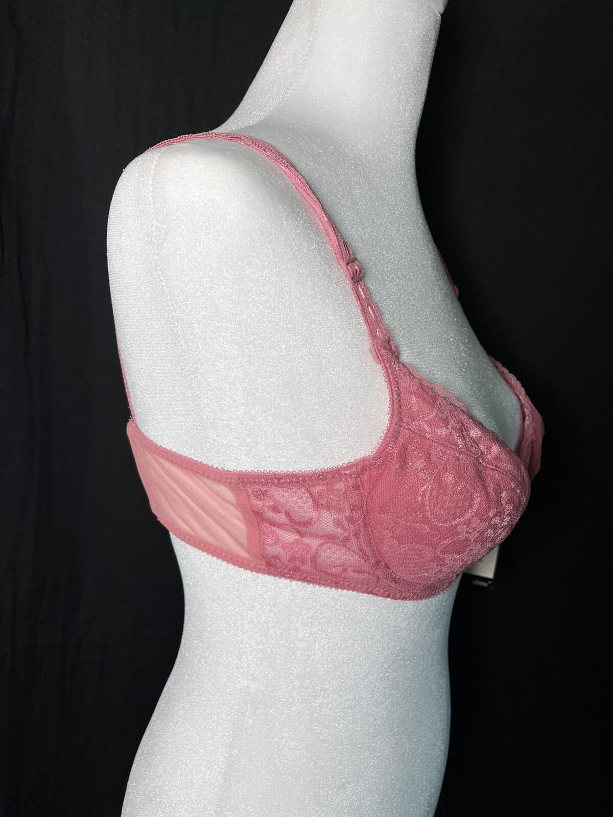 Vtg NOS Bra Push Up Padded Add Cup 80&rsquo;s ADONNA Dream Maker Mauve Pink 34b