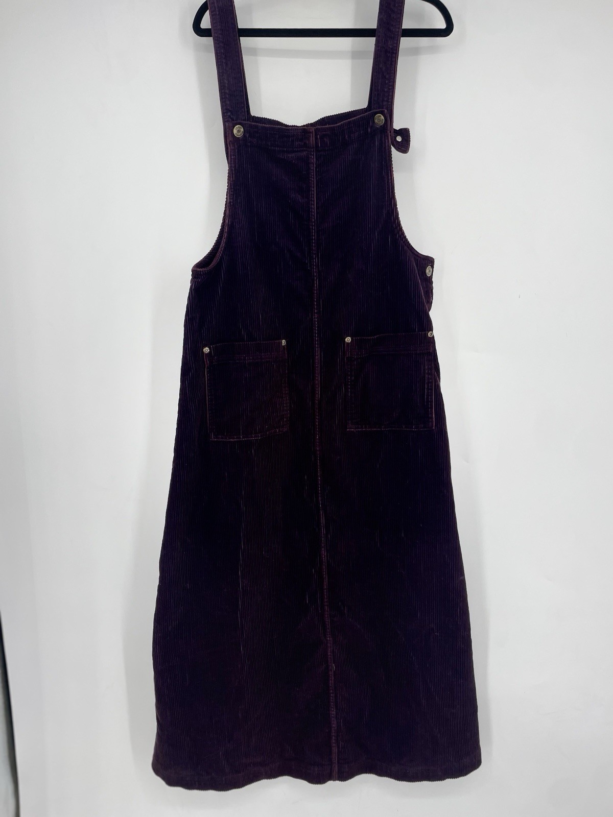 Vintage 90s Susan Bristol Medium Corduroy Midi Purple Dress Cottage Prairie