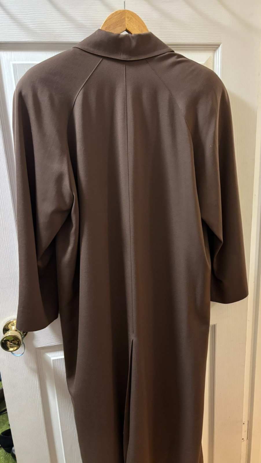 Vintage Linda Richards Wool Medium Brown Duster Trench USA Size 8