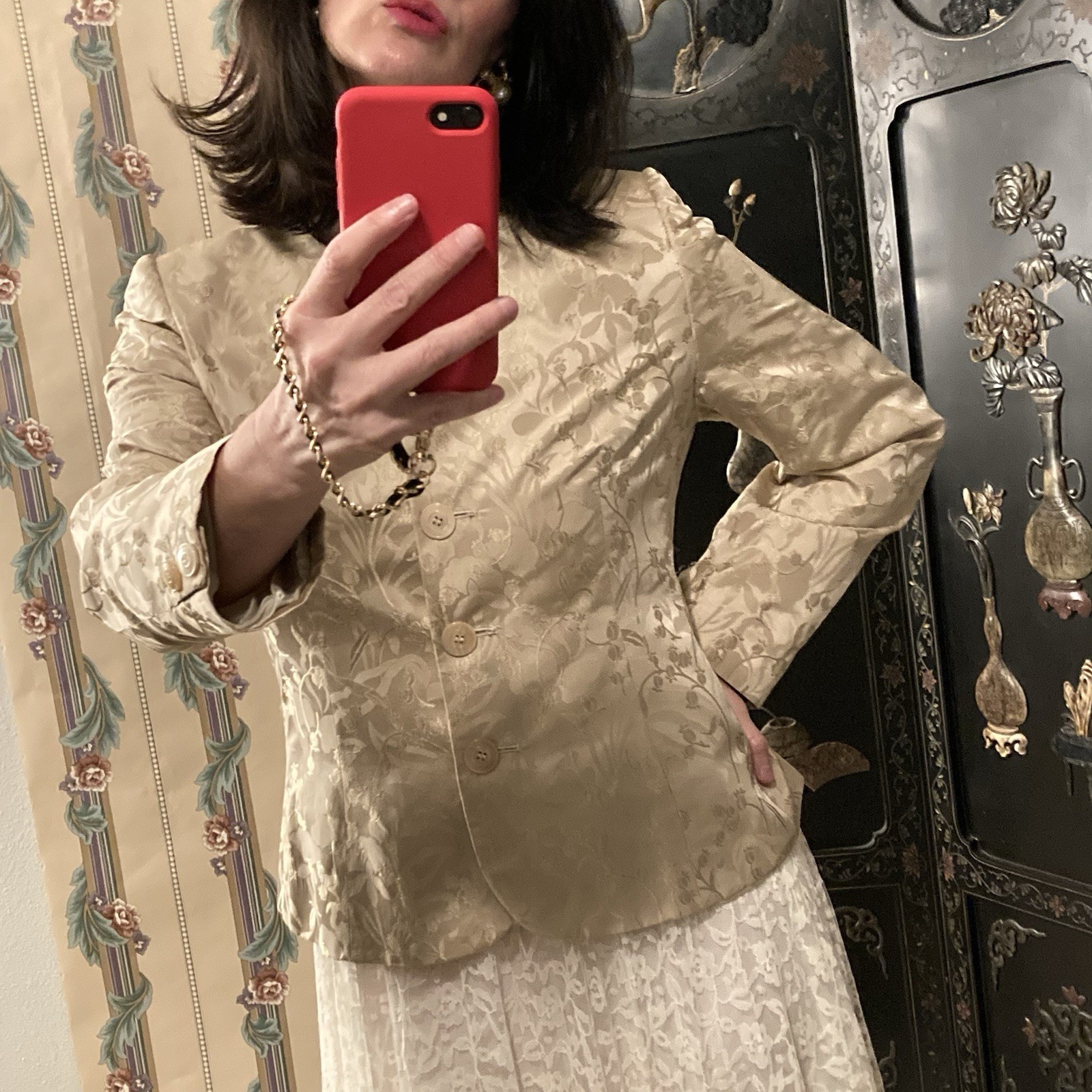 Valentino Brocade Blazer, Lady Jacket, Miss V, Size 10