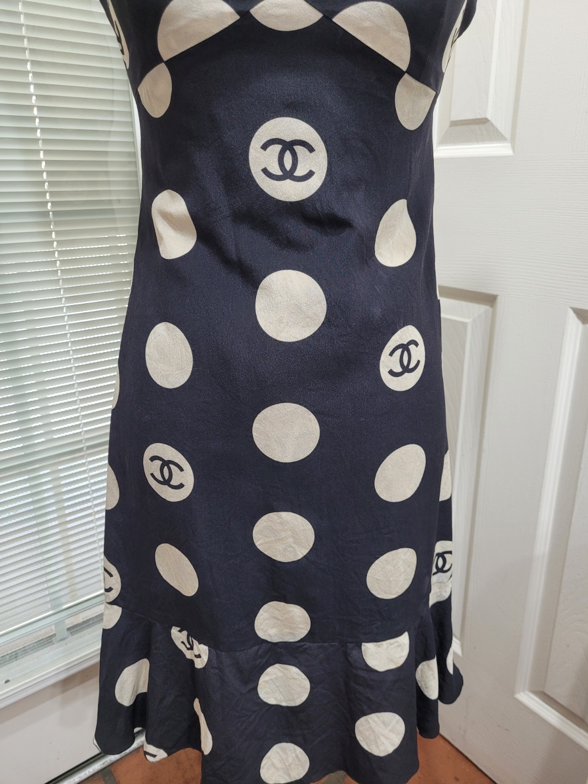 Authenic Vintage Rare 1997 Chanel Polka-dot Dress Sold AS IS