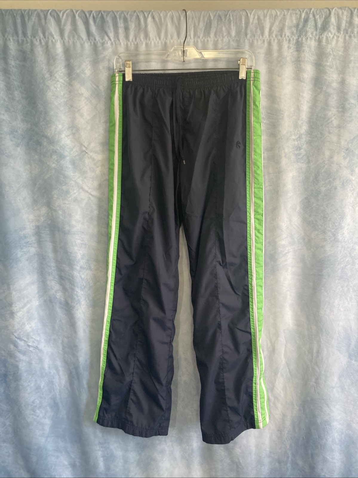 VTG Y2K Old Navy Track Pants Medium Low Rise Mesh Lined Ankle Zip Back Pocket