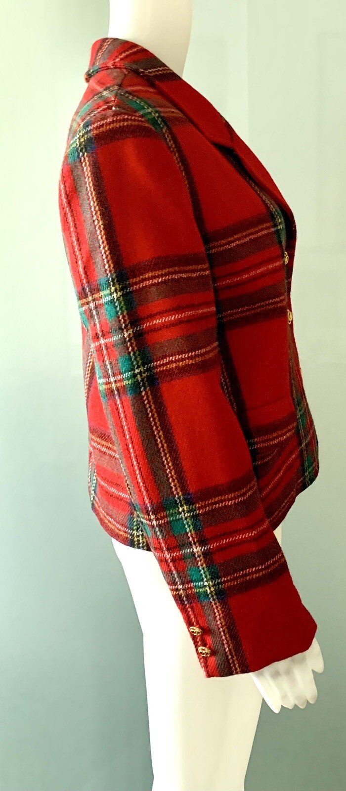 Vintage Ermanno Daelli / Scervino Red Tartan Cropped Jacket Size IT 40 US 4/6