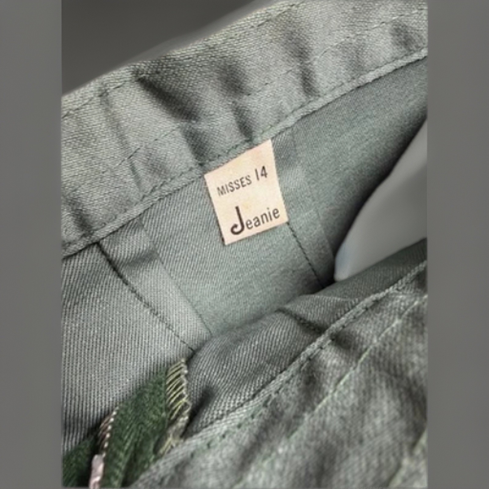 Vtg 60s Jeanie Blue Bell Cotton Pedal Pushers High Waist Capris