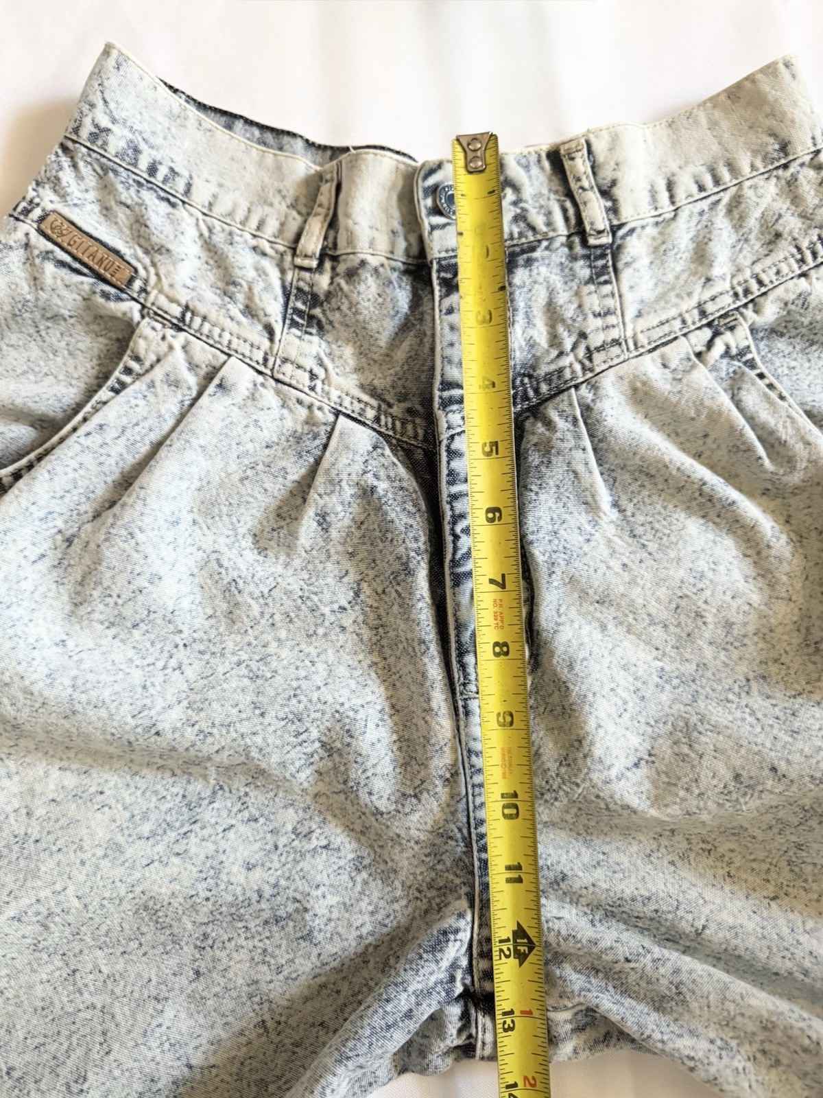 Vtg 80’s P.S. Gitano Acid Wash Pleated Mom Jeans High Waste Tapered Leg 27×28&Prime;