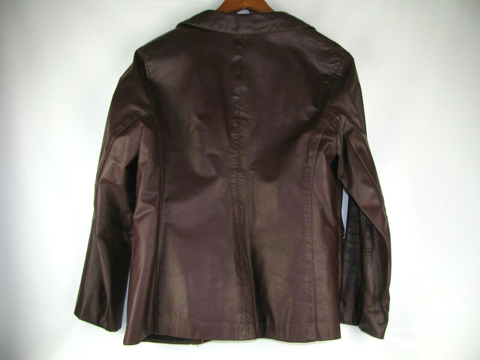 1980s Jacket Burgandy Blazer GENERAL LEATHER of NEW YORK Boutique Size S / M