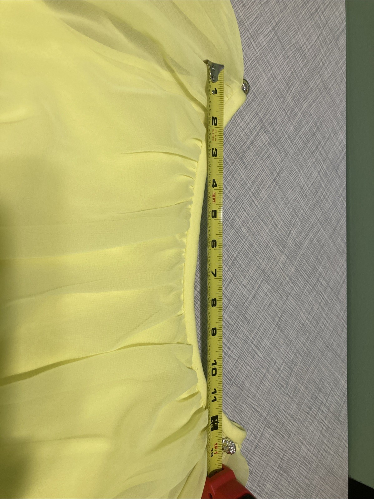 Vtg 70s Grecian Disco Maxi Dress Neon Yellow Chartreuse Chiffon Overlay Gown XS