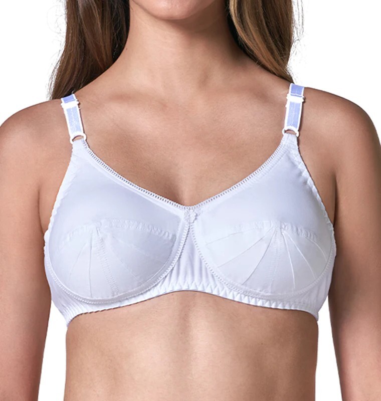 Saree Bra – WHITE Double Layered Plus Size Non Padded Wireless Cotton Sexy Bra