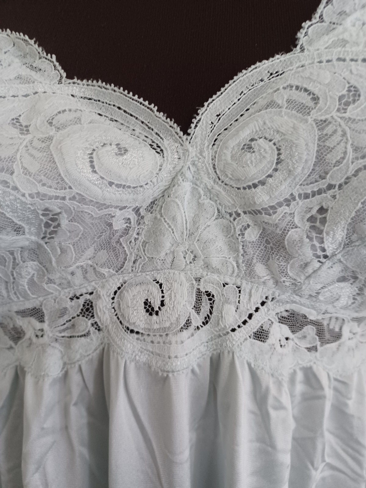Vintage Olga Nightgown Dress Powder Blue Gorgeous 92040 Sz S-M 120  » Hem Sweep