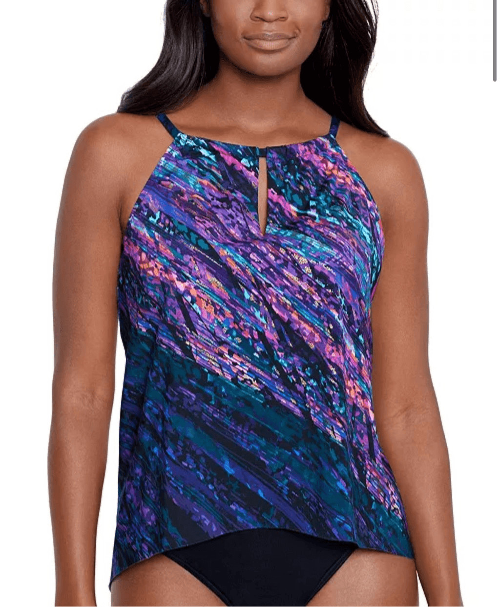 Miraclesuit NWT Peephole Tankini Top Multicolor Size 12
