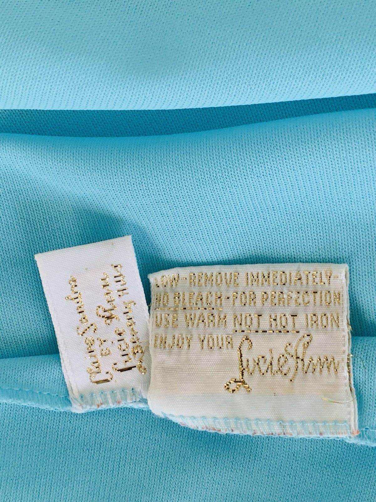 LUCIE ANN vintage 1960s 70s Gold Label KEYHOLE Maxi Dress Nightgown Gown blue S