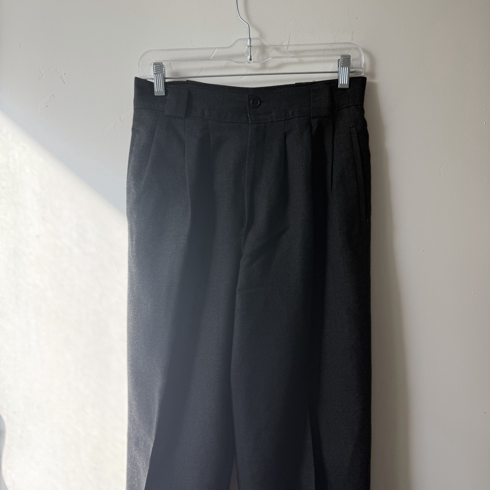 Vintage Giorgio Sant’Angelo “Gold” Black Wool Trousers Women’s 8 Fully Lined