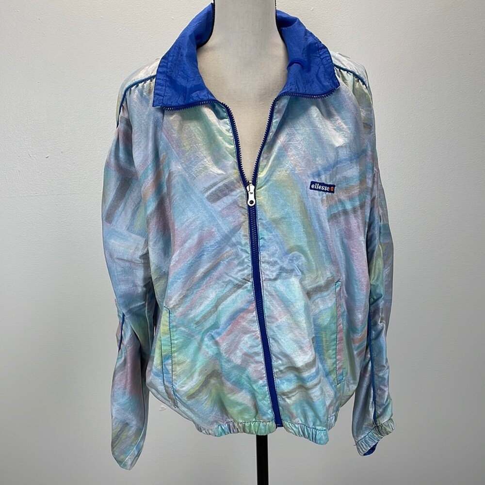 VINTAGE Y2K ELLESSE 80s Jacket Bomber windbreaker reversible