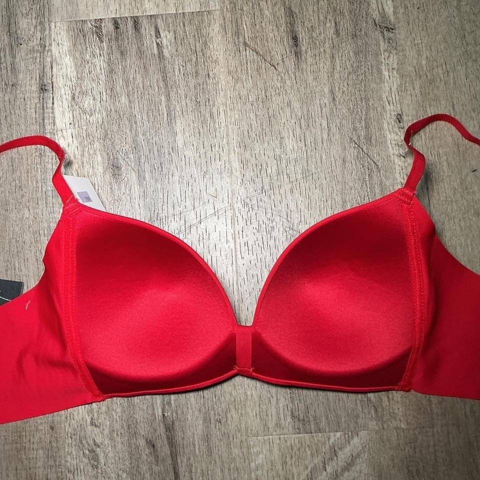 Sophie B Underwire Bra Push Up Size 34B Red NWT Smooth Everyday Feminine
