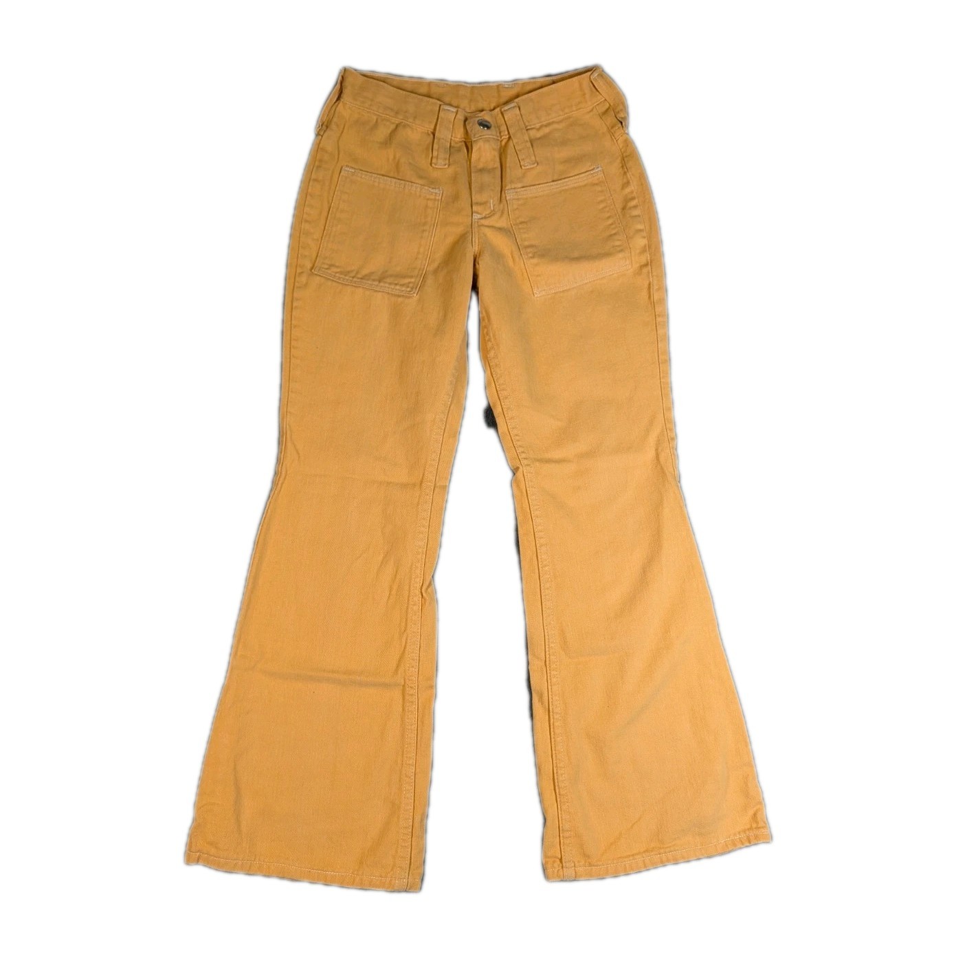 Vintage Wrangler Womens 9 Tan Bell Bottom Jeans USA Flare Western USA Boho