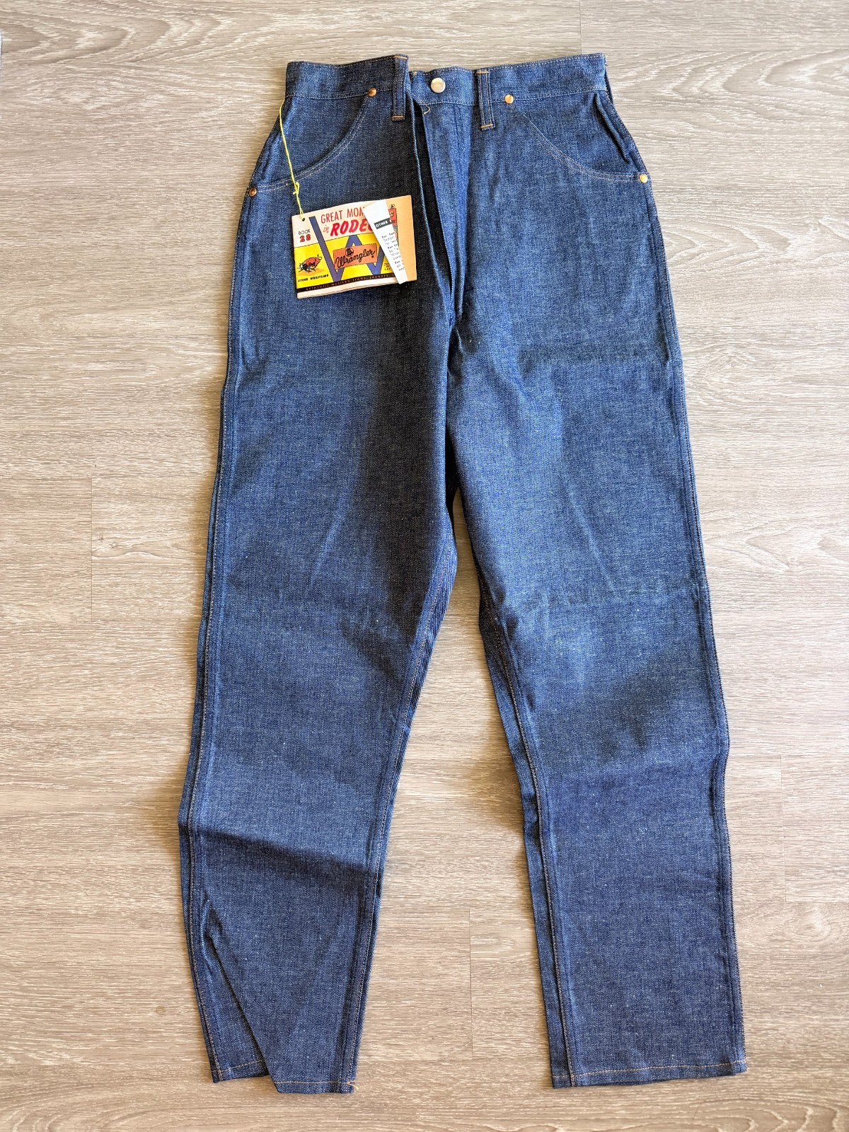 Vintage Wrangler 85W Jeans Deadstock USA Talon Zip Misses 16 (26”x27”)