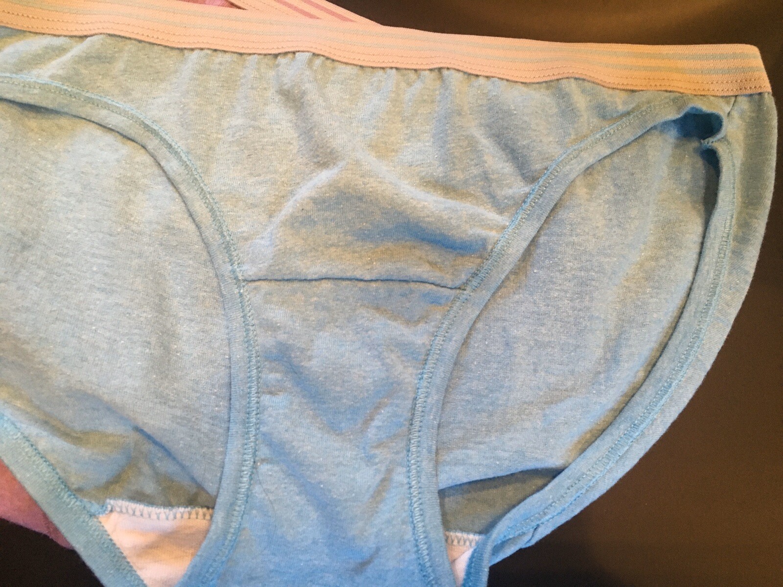 Vtg 2 Pairs Fruit Of The Loom 5 S Cotton Bikini Panties Blue & Violet W Stripes