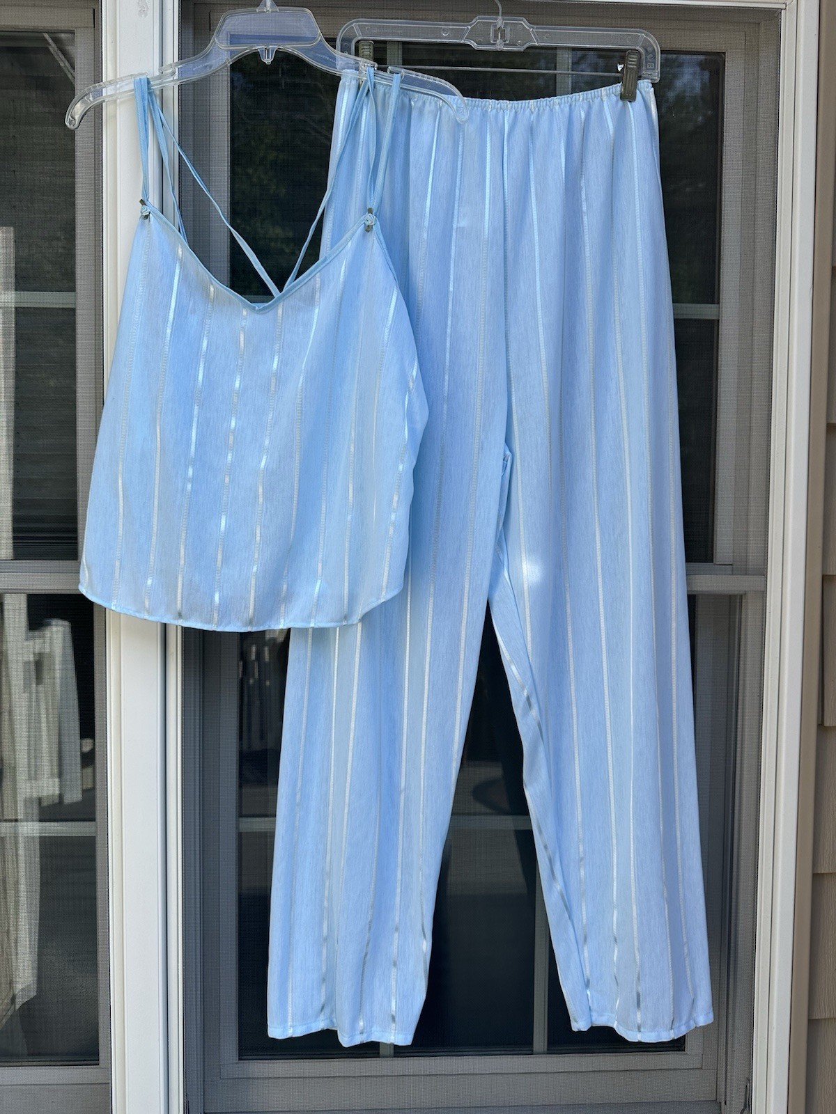 VTG Petra Fashions Blue Camisole Pants Set size Large