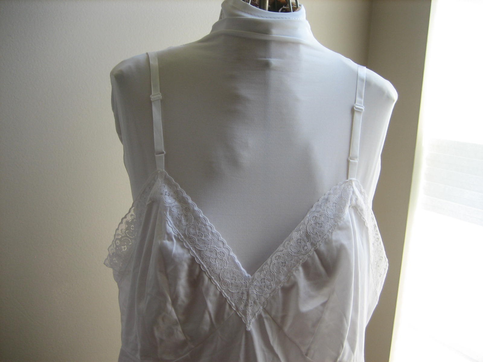 Vintage Vanity Fair Nylon White Full Slip, Lace Trim – Style 10-103 Size 42-48