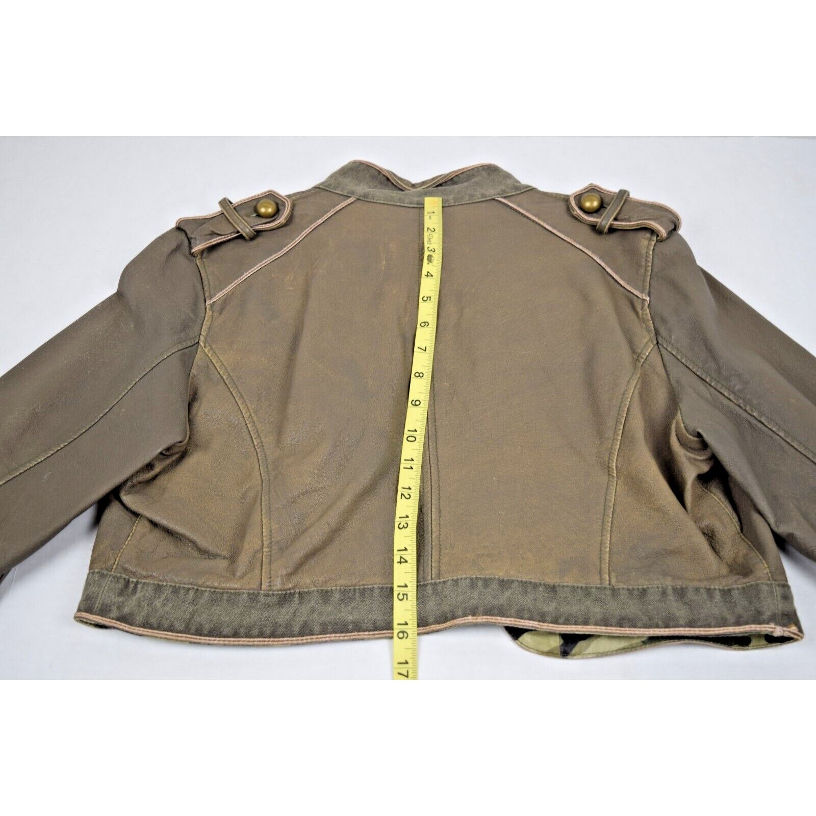 Vintage Wilsons Leather Jacket Size Size S 90s Cropped Military Style