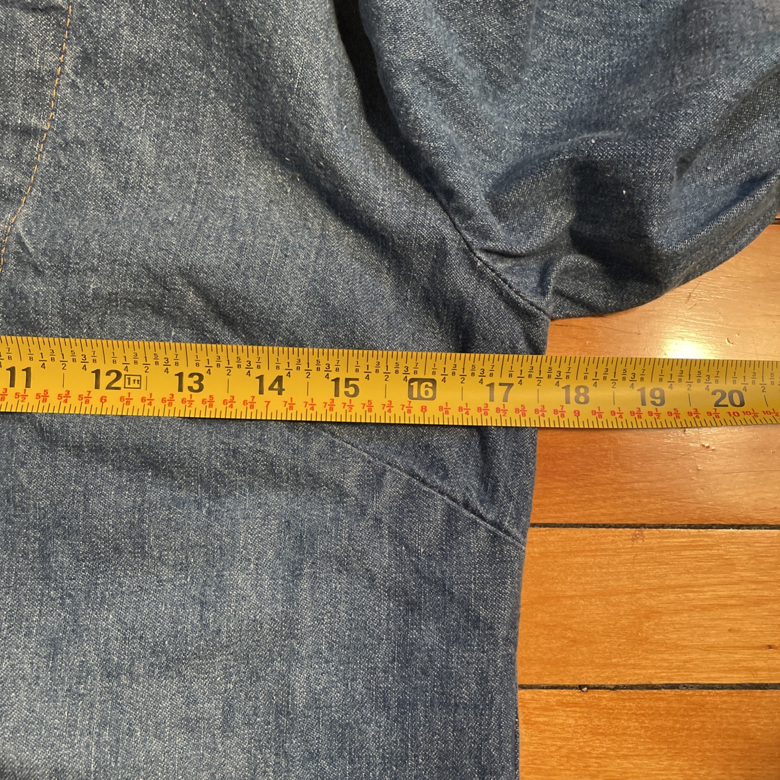 Vintage 1970s Landlubber Sailor Style Pullover Denim Shirt Womens Small S