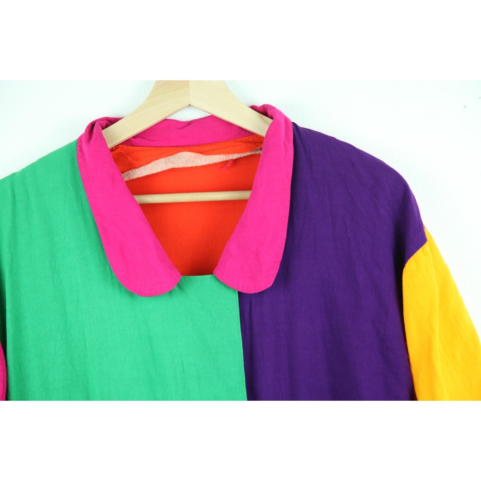 Vintage Large Top Colorblock Multicolor 90s Maximalist Statement Rave Quirky
