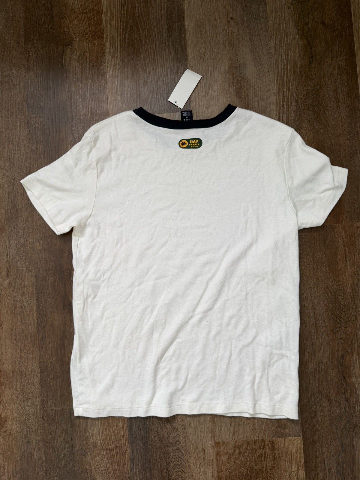 Vintage Deadstock NWT GAP 1999 Ringer T Shirt Womens XL MADE IN USA 1990s Y2K NY