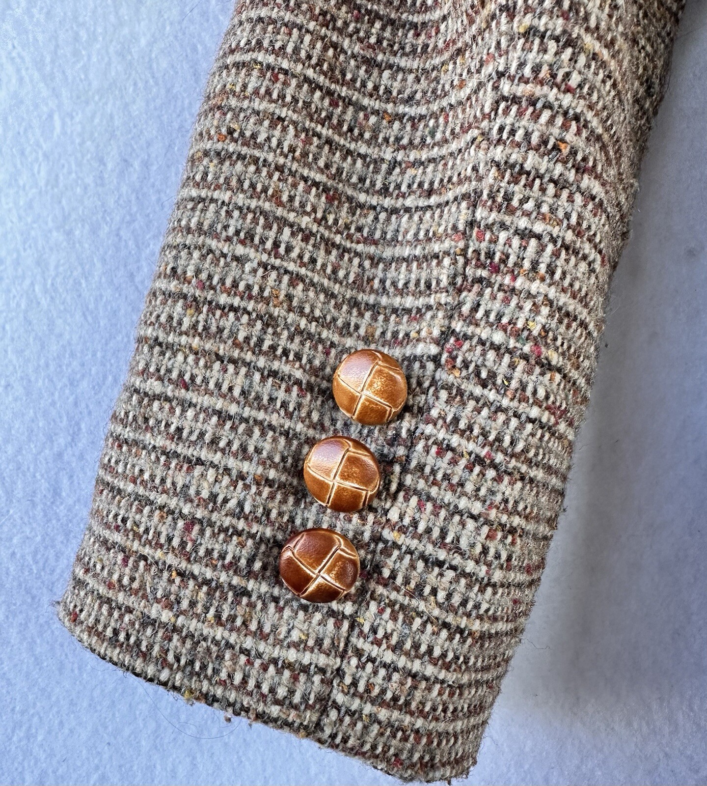 VTG Brown Wool Tweed Blazer Jacket Women&rsquo;s M Academia Preppy Retro