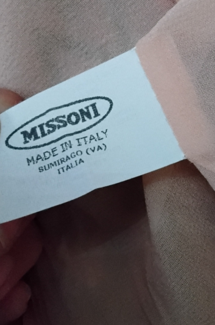 RARE Vintage MISSONI Chevron Coat Jacket Pink Brown 1960s-70s