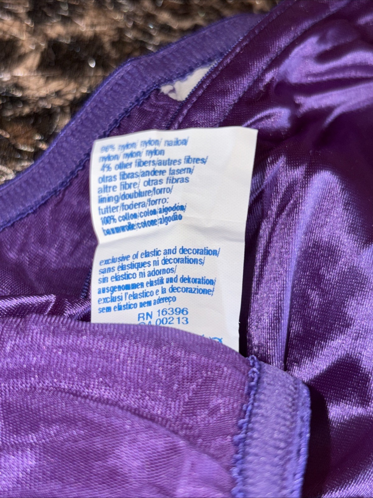 Warner’s Y2K Panties Second Skin Satin 6 M Hi-Cut Bikini Purple Underwear