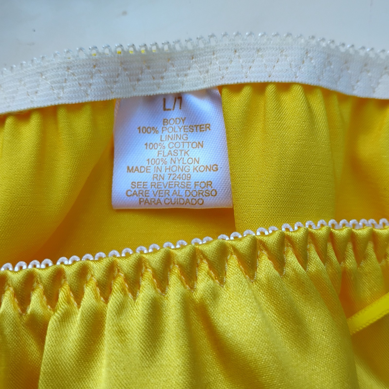Vtg L/7 Charmeuse Satin String Bikini Panties Hong Kong NWOT