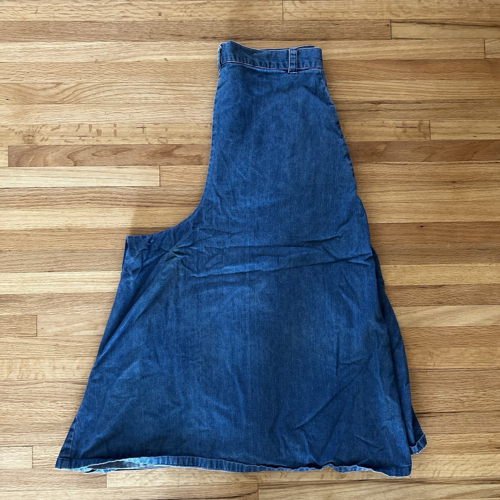Vintage Denim Culottes Flare Wide Leg Capri Shorts Frontier Classics 32” Sz 14