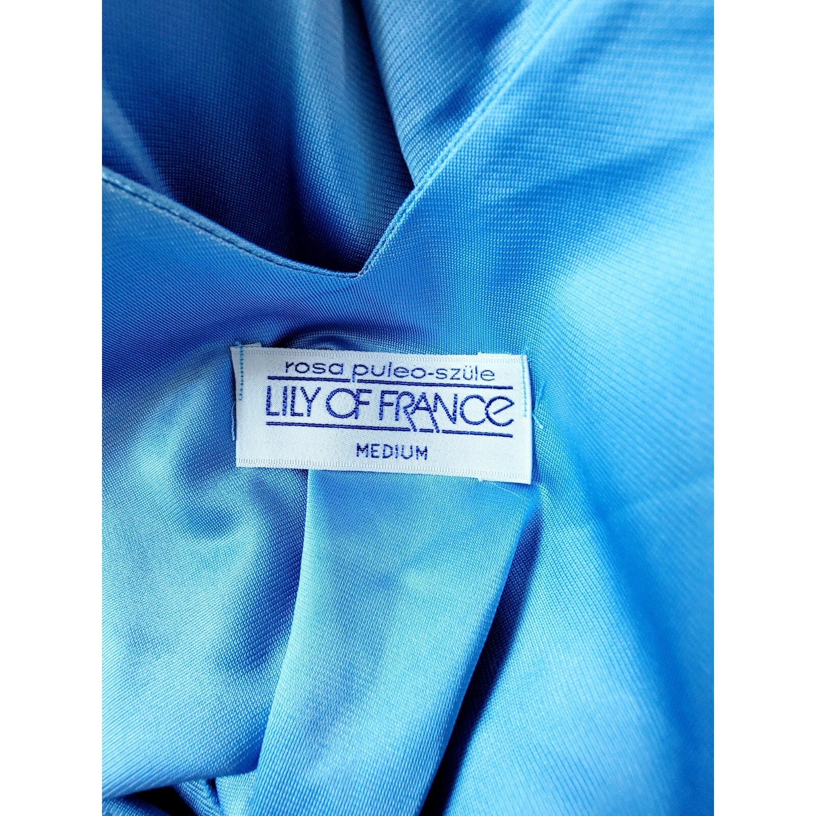 Lily Of France M Vintage 60&rsquo;s Long Nightgown Robe Blue Set Union Made USA Lace