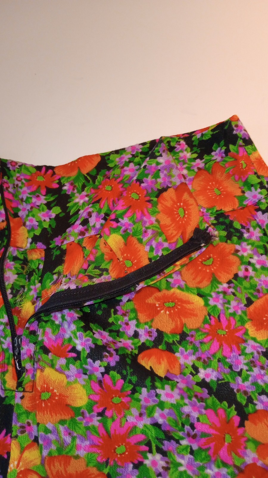 Vtg 60s XS~S 2 Pc SET Floral Halter Top & Wide Leg Pant Hippie Homemade Hallowee