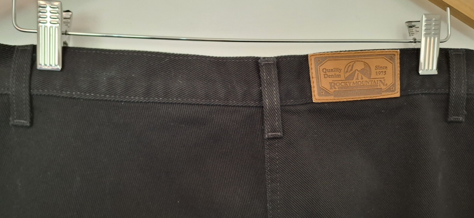 Vintage Rocky Mountain Jeans Women 33/15 Black High Rise Bareback Western Riding