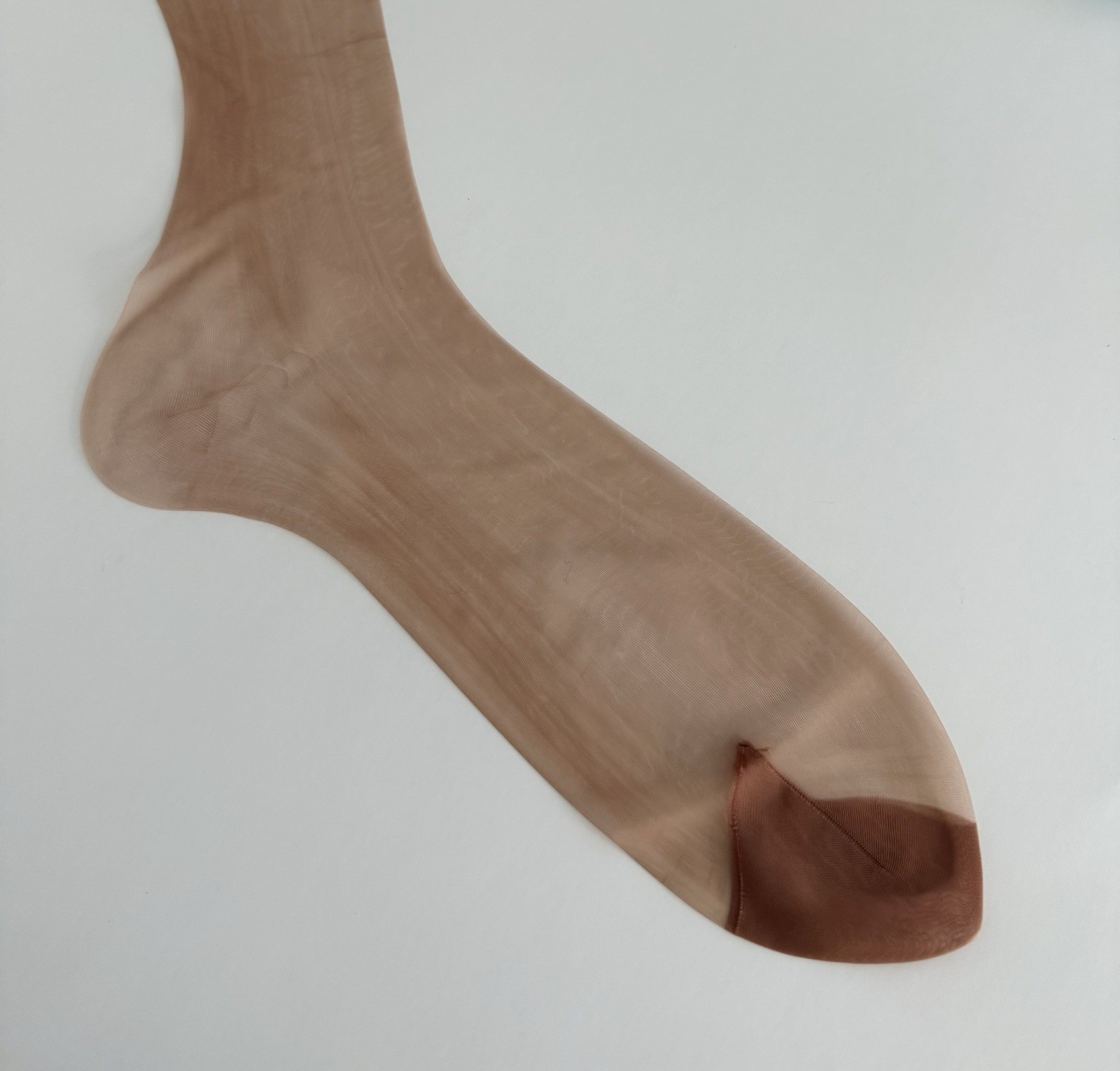 Vintage Seamless Stocking Flat Knit Stockings Bare Heel 32 1/2 Inches