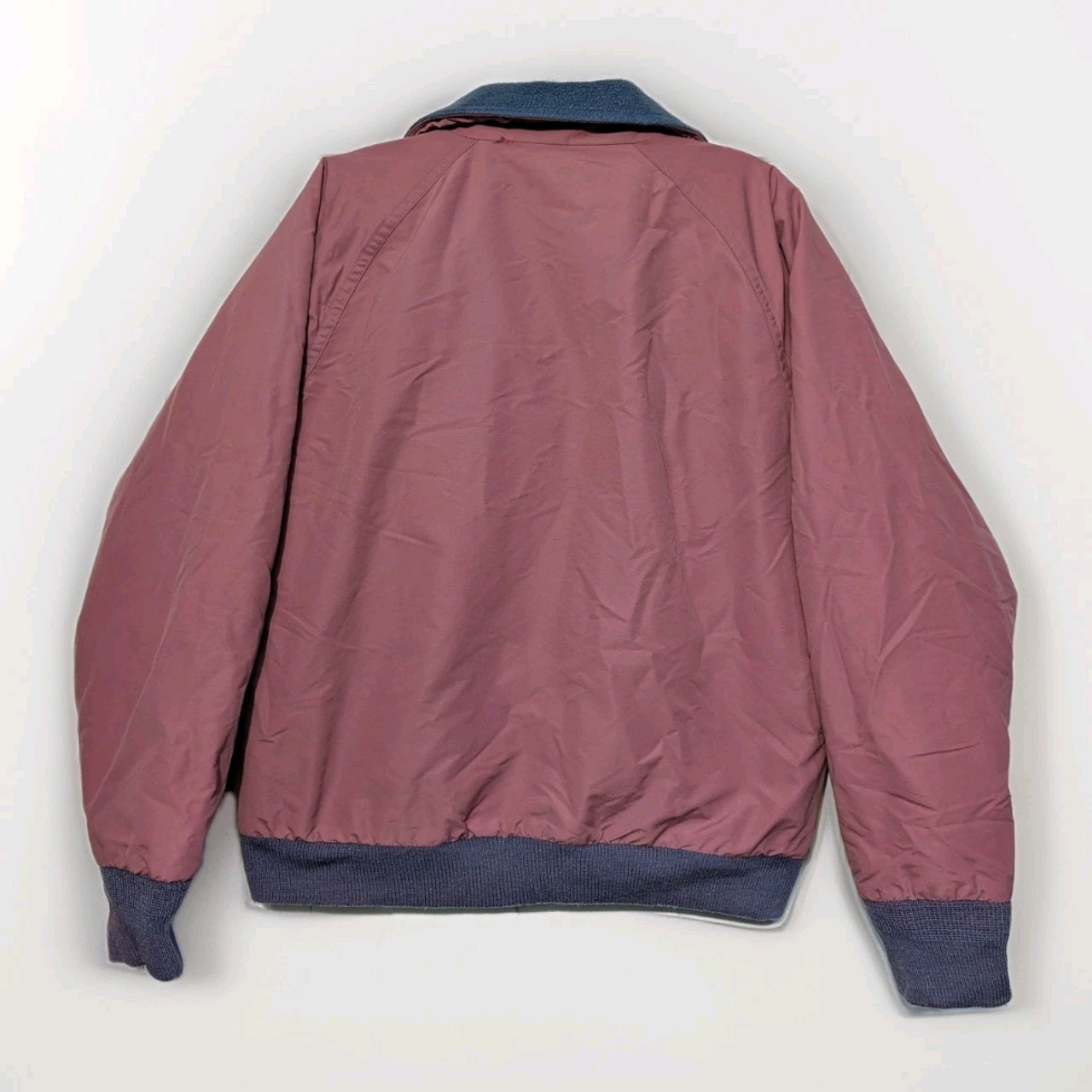 L.L. Bean Nylon Fleece Lined Bomber Jacket Mauve Pink Women&rsquo;s M/L Vintage 80&rsquo;s