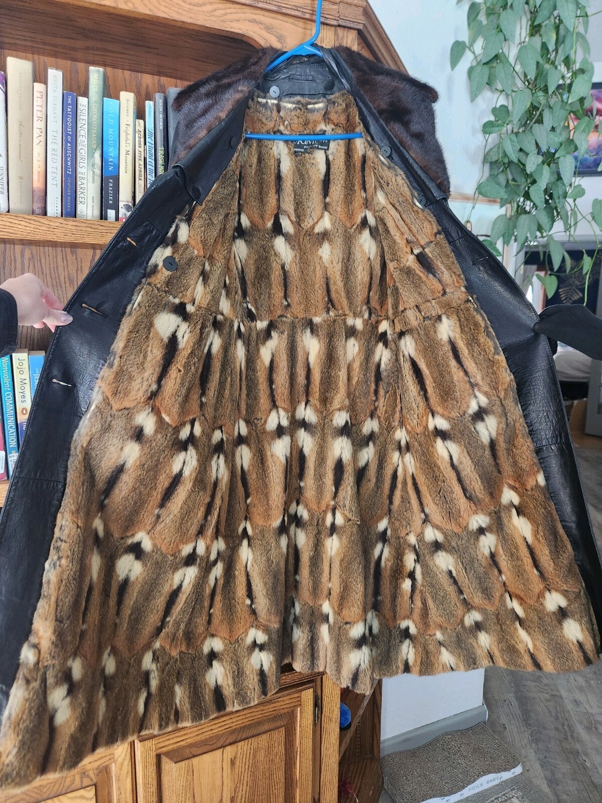 Saks Fifth Avenue Revillon Boutique Paris Trench Mink Hamster Leather Fur Coat