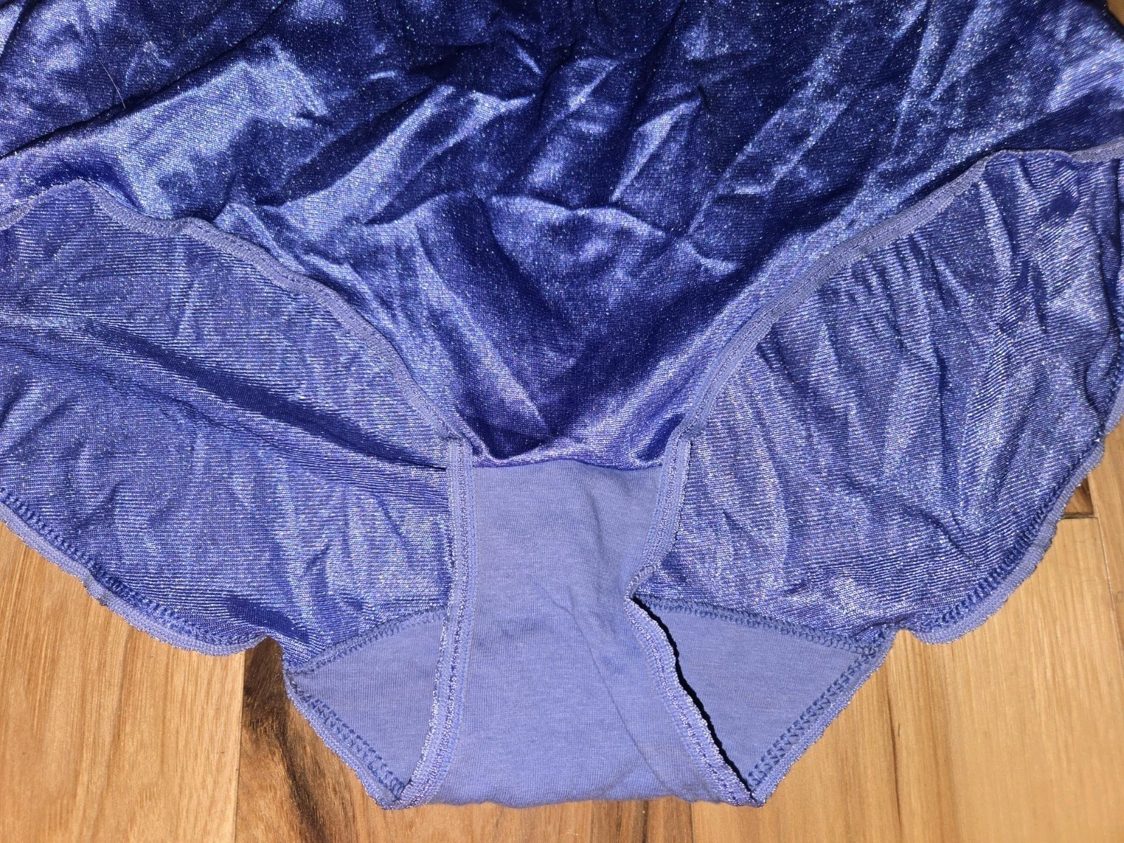 Vtg. Fruit of the Loom nylon panties Lace Sz. 7 LOT 2 Shiny Pink Purple Granny