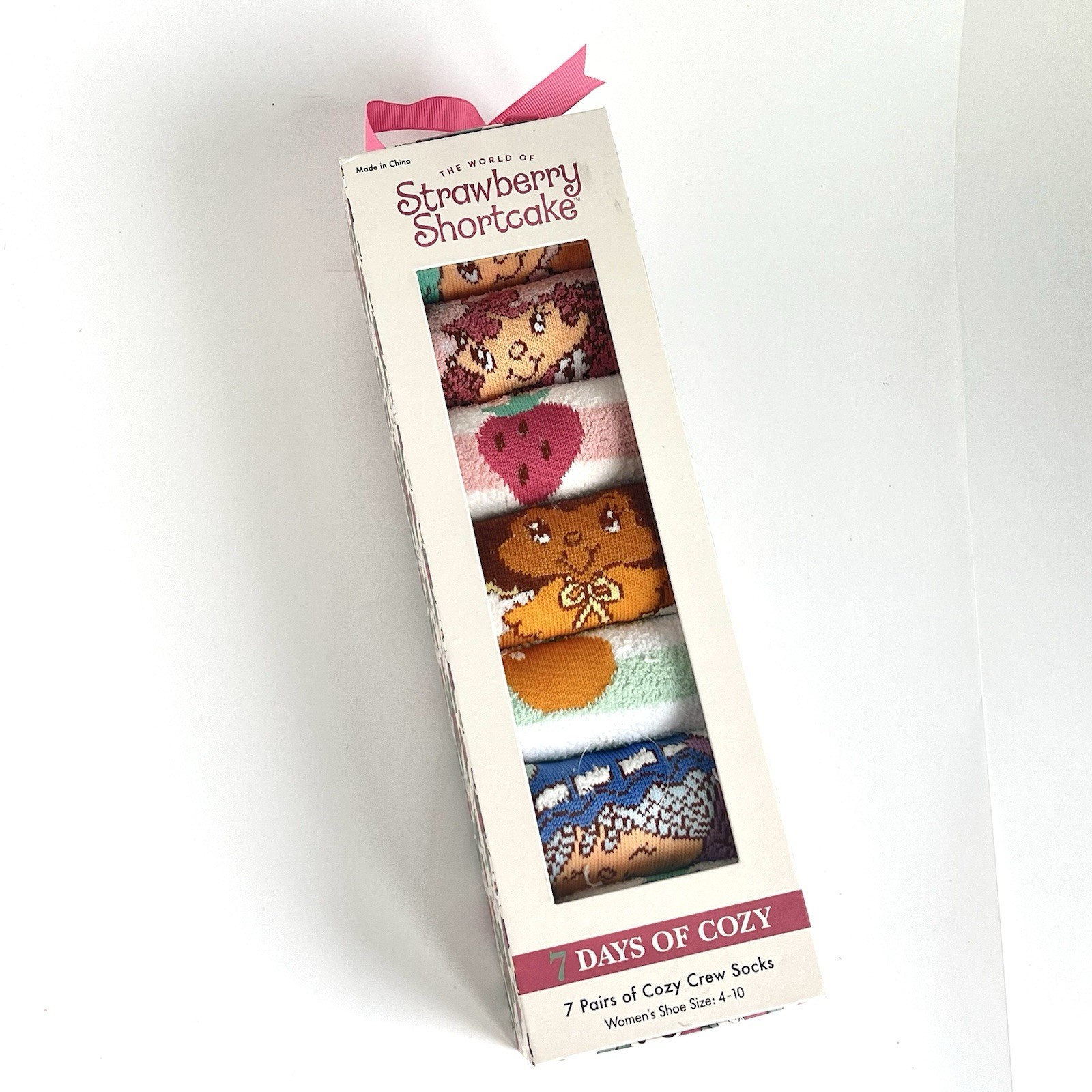 Strawberry Shortcake 7 Cozy Crew Socks Set Women&rsquo;s 4-10 New in Box