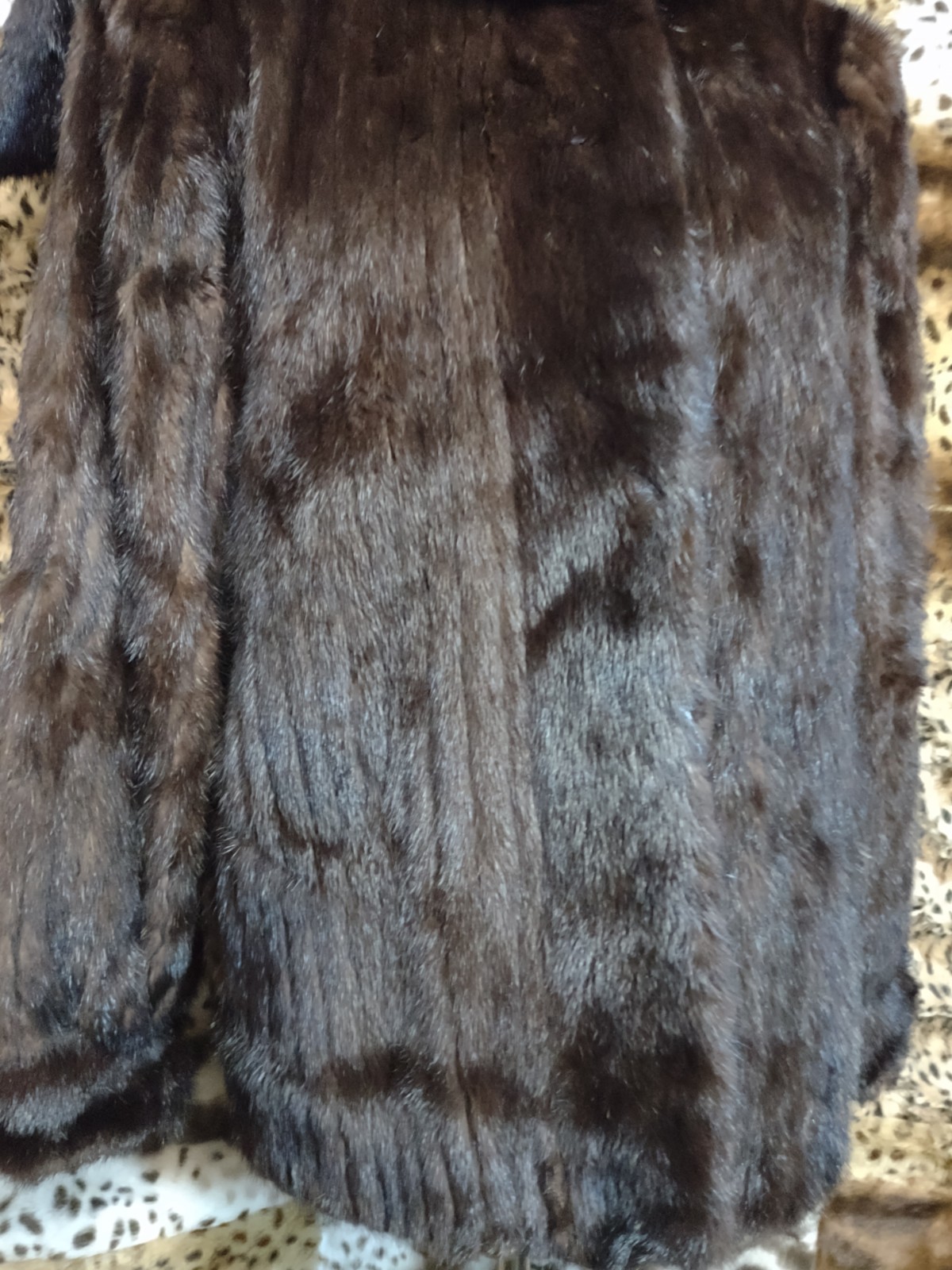 MCM Mink Jacket Custom Made 38&Prime; Chest Alaska Velvet Pockets Scarf 23&Prime; Length