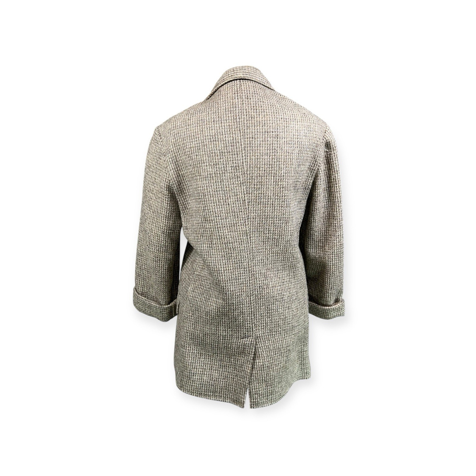 VTG PERRY ELLIS PORTFOLIO WOOL HOUNDSTOOTH SUIT JACKET BLAZER MOD GRUNGE PREPPY