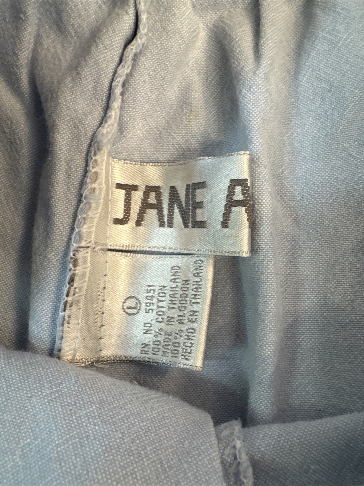 Vtg Jane Ashley Cotton Shorts Button Zip Sz L