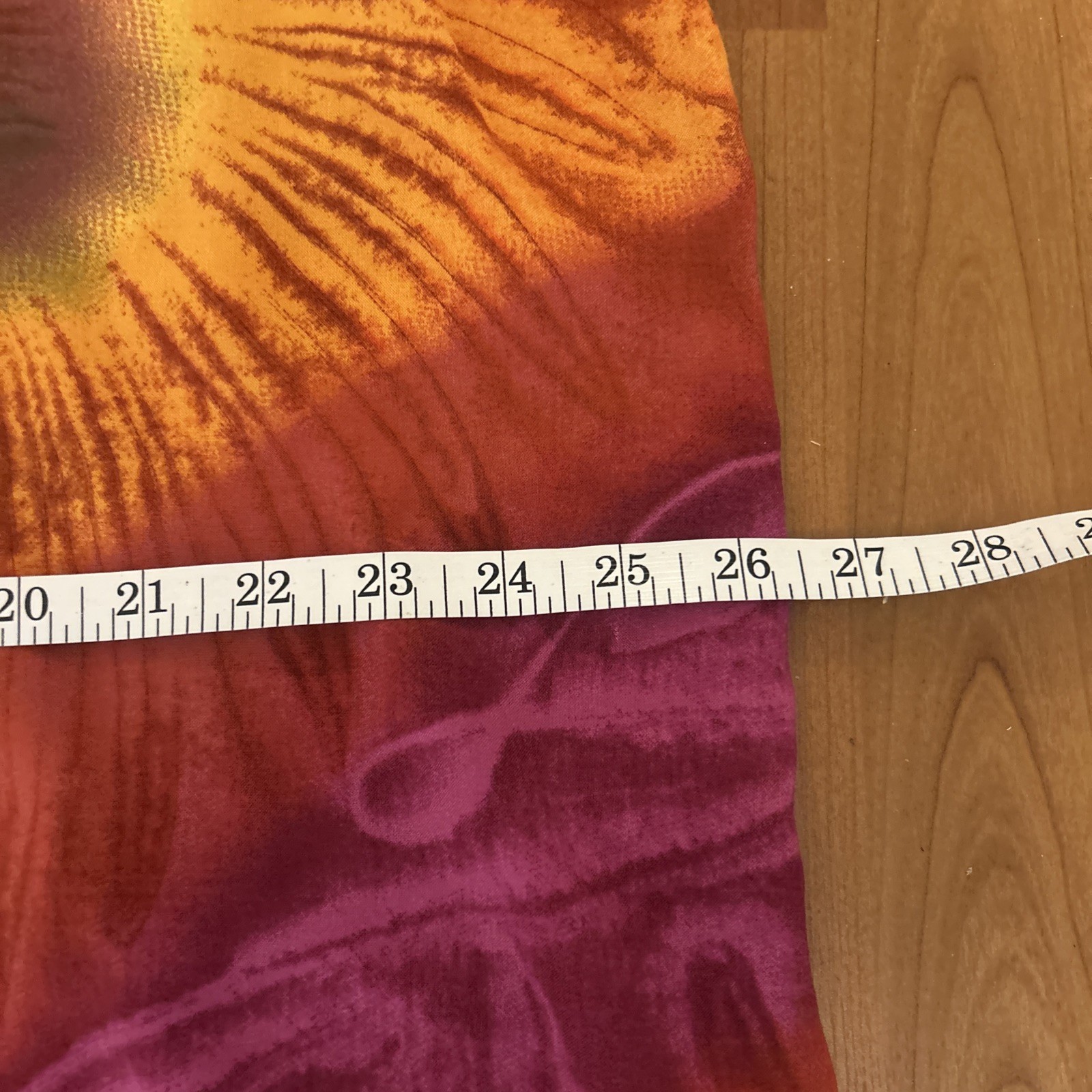 1980’s Homemade Psychedelic Sunburst Caftan Hippie Tye-dye Maxi Dress S-22-24W