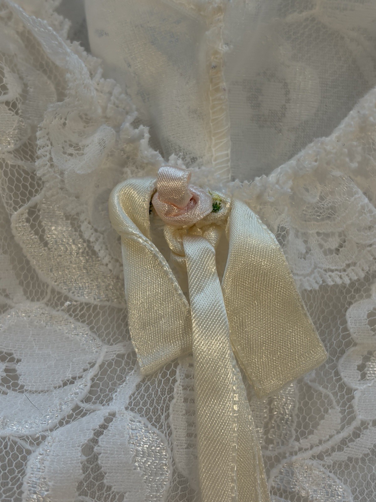 Vintage Tosca Lingerie Ivory Lace Camisole Coquette Cottagecore Bridal Sheer L