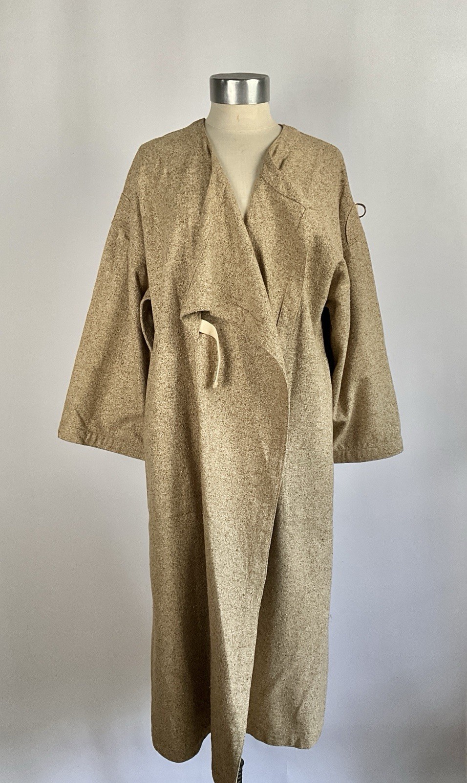 Vintage 1960&rsquo;s Jean Charles de Castelbajac Ko&Co Linen Coat w Shoulder Closure