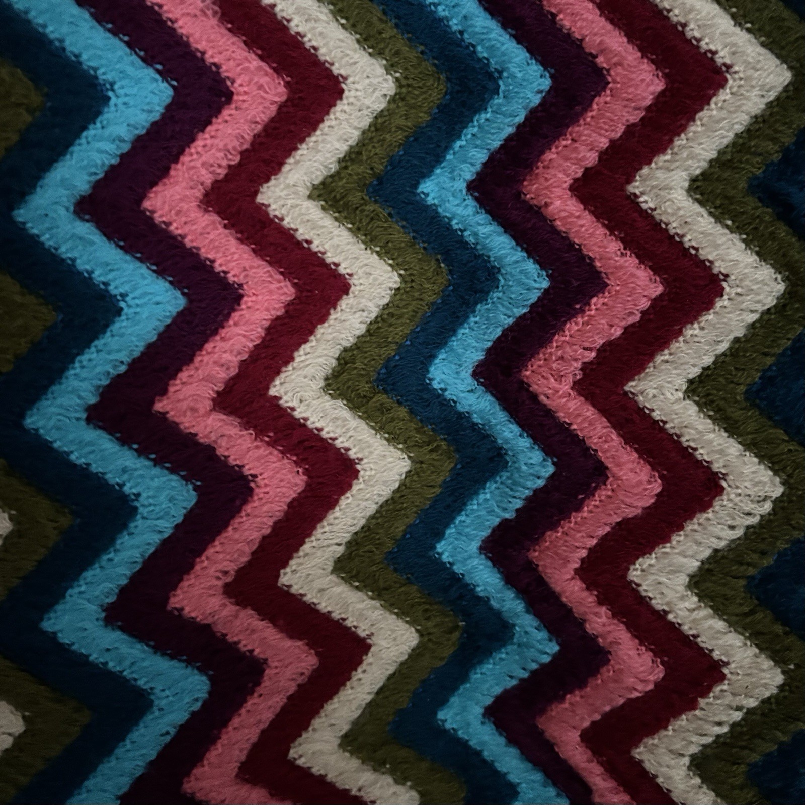 Vintage 70’s Fringe Rainbow Zigzag Vest “AS IS” 19” pit to pit Approx Size S-M