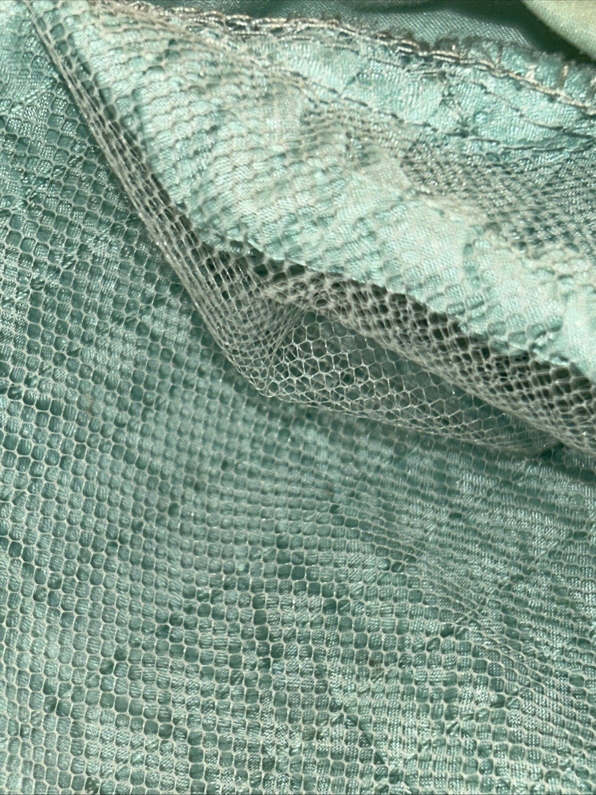 Vtg Women&rsquo;s 50s Sleeveless Seafoam Green Belted Party Dress Chiffon Pleats Sz 12
