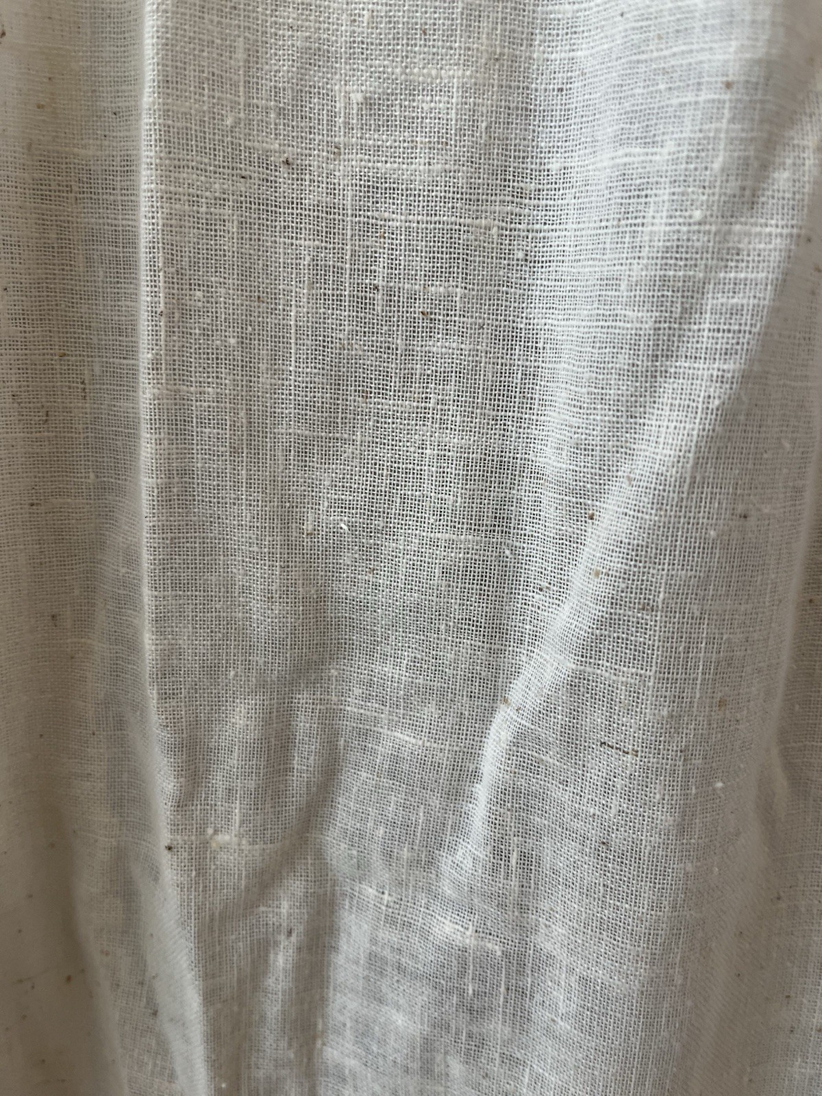 Vintage 70s Kaftan Dress Eyelet Cotton Blend Size L Gauzy Goddess Prairie USA